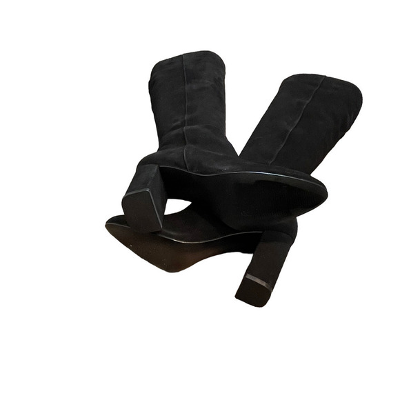 Steve Madden Pointed Toe Over the Knee Ninny Suede Leather Boots Black 8.5M NWOT - Picture 7 of 10